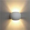 Eurekaled - Applique in Gesso Ceramico Sfera - Attacco G9 - Lampada da muro per spazi interni, camera, corridoio, soggiorno - Lampadina intercambiabile - Verniciabile - Design Moderno cod. D0701
