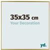 yd. Your Decoration - Cornice 35x35 cm - Oro - Cornice Decorativa Parete in Plastica con Vetro in acryl - Antiriflesso - 35x35 Cornice - Evry