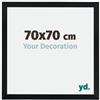 yd. Your Decoration - Cornice 70x70 cm - Nero Opaco - Decorativa Parete in Legno con Vetro in acryl - Antiriflesso - 70x70 Cornice - Catania