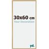 yd. Your Decoration - Cornice 30x60 cm - Faggio Chiaro - Decorativa Parete in Plastica con Vetro in acryl - Antiriflesso - 30x60 Cornice - Evry