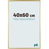 yd. Your Decoration - Cornice 40x60 cm - Oro - Decorativa Parete in Plastica con Vetro in acryl - Antiriflesso - 40x60 Cornice - Evry