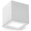 SOLLUX lighting Leo Lampada da parete in ceramica | Design moderno molto universale | Lampadina E27 sostituibile, 1 x 60 W | Bianco, 14 x 14 x 14 cm