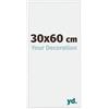 yd. yd Cornici per foto 30 x 60 cm - Cornice in plastica con vetro acrilico - Qualità eccellente - Vetro bianco lucido resistente ai raggi UV - Antiriflesso - Annecy