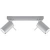 SOLLUX lighting Ring 2 Lampada da parete | Design moderno e minimalista, regolabile braccio e direzione della luce | Lampadina GU10 sostituibile, 2 x 40 W | Acciaio, grigio, 30 x 6 x 16 cm