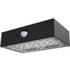 V-TAC LAMPADA LED 3W SOLARE NERA DA PARETE UP&DOWN BIANCO CALDO+FREDDO CON SENSORE PIR VT-403-LED10305
