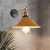 LEDSone Applique da parete industriale in metallo nero anticato, regolabile a 240 gradi, per ristoranti, gallerie, corridoi, porte della cucina, soggiorno (giallo)