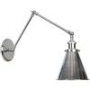 YFMYY Nordic Classic applique da parete moderna industriale lungo braccio altalena cromo lampada da parete applique vintage E27 luci per bagno camera da letto Foyer ristorante (Color : C)
