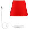 ODAWA Luci da comodino per camera da letto lampada rossa per camera da letto con porta USB Lampada da tavolo portatile