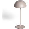 LEDKIA LIGHTING - Lampada da Tavolo LED Portatile | 2W con Batteria USB Ricaricabile | Design Moderno ed Elegante | Efficienza Energetica e Lunga Durata | Versatile per Ogni Ambiente, Tortora, Metallo