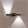 Winlams Applique da Parete Moderno LED 2 W Lampada da Parete Interno in Alluminio 6000K Bianco Freddo Up Down Faretto da Parete per Soggiorno Camera da Letto Illuminazione Corridoio di Luce, 220.00V.