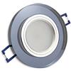 Trano Faretto a LED da incasso in nero - rotondo vetro 5 watt bianco freddo 230V - GU10 lampada da incasso in vetro da 60mm foro da trapano da incasso - Spot Soffitti - Faretto da incasso a