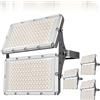 Viugreum Faretto LED da Esterno 200W 4 Pezzi, IP66 Resistente all'acqua Faretti LED da Esterno, Luce Di Sicurezza 20000LM, 3000K Bianco Caldo, Consumo Basso Super Luminoso Faretti LED per Giardino