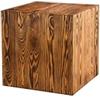 Decorativo Colonna rustica, decorazione in tronco d'albero, colonna per fiori, design senza tempo, stabile e durevole, noce, 40x40x40 cm