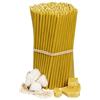 Diveevo Candele di cera d'api Nr. 80 - ambra 200 pezzi, candele rituali, lunghezza 18,5 cm, diametro 6,1 mm, durata di combustione 60 minuti, giallo, 1 kg