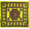 Seamar Telo Arredo Copritutto Grande Poseidon 220x240cm Cotone Copri divano Gran foulard Batik Indiano (Verde)