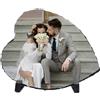 GIFART Pietra Ardesia Personalizzata Cuore - Cornice Personalizzata con Foto e Testo - Quadretto Personalizzabile con Foto - Idea Regalo San Valentino, Natale, Compleanno (Cuore da Appoggio 25x20 cm)