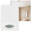 Sweet Led - Faretto da incasso IP44, plafoniera, faretto a soffitto, in alluminio, per ambienti umidi, 95 mm, 230 V, GU10, rettangolare, colore bianco