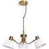 LEDKIA LIGHTING Lampada a Sospensione Metallo Magda 3 Faretti Bianco E14