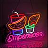 zengxi Insegna a LED Insegne luminose al neon Decor Empanadas - Decorazione da parete sospesa per ristoranti messicani
