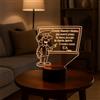 Generico Lampada in Plexiglass con Base Nera Frase Personalizzata Di Ringraziamento Maestri e Maestre Decor Night Light LED Luce Camera 7 Colori