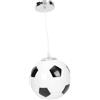Mikikit Lampadario a Sospensione Semplice e Raffinata in Vetro a Forma di Calcio Bianco Illuminazione Effetto Luminoso e Decorazione Festiva per Cameretta e Palestra