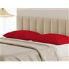 BANZAII TEXTILE INNOVATOR ONLINE Banzaii Coppia Federe per Cuscini Letto 100% Puro Cotone Traspirante, Anti Acaro, Alta Qualità 50x80 cm, Made in Italy, Rosso
