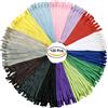 DOITEM 120 x 20 cm, invisibile, multicolore in nylon, con chiusura lampo per cucire e mestieri, 15 colori