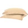 Bonazzi Home, 2 federe per cuscino in raso di puro cotone, misura 50x80cm, 100% MADE IN ITALY (Beige)