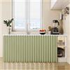 Generic Tende Antipolvere per mensole da Cucina, Tende Pieghevoli da Cucina con Guide, Adatte per armadi, bagni-Green- W100cmxH90cm