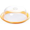 OMADA Design Tortiera, Porta Dolci con Vassoio da 25 cm, in Plastica Infrangibile, Made in Italy, Lavabile in Lavastoviglie, Linea Globo, Giallo
