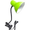 damastoreitalia Lampada da Tavolo in Metallo con Braccio flessibile Testa Girevole e pinza Attacco E27 Ideale per Scrivania lettura studio(Verde con pinza)