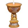 Pjeghbvop Lampada LED ricaricabile in resina tibetana lampada elettronica burro per devoti del tempio e decorazione domestica