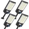 Bellanny Lampione Solare da Esterno 600W, Faro Led con Sensore di Movimento, 6500K Luce Stradale, IP65 Impermeabile Luci di sicurezza Pannello Solari per Giardino,Strada,Garage,Parcheggio,Cortile,4pz
