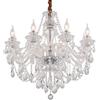 Generic Lampadario di cristallo Soggiorno Lampada di cristallo trasparente Apparecchio di illuminazione a 6 teste Lampada di illuminazione per camera da letto moderna Casa Ristorante Pendolo W63 * H60 CM