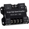 TOPXCDZ Amplificatore LED RGBW/RGB, DC5-24 V, 24 A, 30 A, uscita per strisce LED RGBCCT/RGBW/RGB, controller per console (singolo colore 30 A)