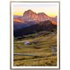 Sicignano Casalinghi Ingrosso Casalinghi Sicignano | Cornice Bombata Moderna 35x50 cm in Legno Noce con Pannello MDF Robusto Vetro Crilex - Portafoto da Parete Orizzontale Verticale, per Foto Quadri Poster Documenti Diploma Laurea