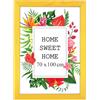 MG Design Cornice 70x100 cm - colore Giallo, in legno, con vetro acrilico - da appendere in verticale o in orizzontale, senza sfondo, per foto, poster, puzzle