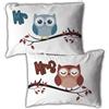 Babloo Coppia di Federe per Cuscini Letto Matrimoniale Gufetti Simpatici Idea Regalo per San Valentino Copricuscino per Decorazione Camera