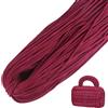 LEREATI Cordino per Borse Uncinetto, Corda Macrame 3mm x 200m Filo Macrame in Poliestere Uncinenetto e Ferri per Abbigliamento, Borse, Tappeti, Fai da Te, Regalo per Maglieria (Rosso Vino)