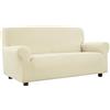 BANZAII TEXTILE INNOVATOR ONLINE Banzaii Copridivano 4 posti con Braccioli Panna Antimacchia Elasticizzato Estensibile da 200 a 260 cm - Made in Italy