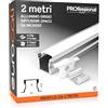 Eurocali 1x Profilo da 2 metri (2mt) in Alluminio grigio per Strisce LED Schermatura Opaca ingombro max nastro led 12mm - 24 x 14.2