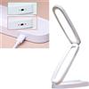 YWBL-WH Lampada da Lettura Ricaricabile, Lampada da Scrivania Touch Pieghevole con Cura degli Occhi a LED, LED USB Portatile per l'apprendimento e la Lettura degli Studenti