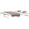 vidaXL Dormeuse Estraibile Bianca 2X(100x200) cm Legno Massello di Pino