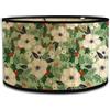 Morbuy Paralume in bambù, motivo fiori paralumi tamburo paralume per lampada da tavolo, paralume cilindrico, diametro 30 cm, lampada da tavolo rimovibile (bacche/patne)