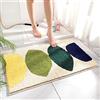 Treer-shop Tappetini da Bagno Antiscivolo Assorbente d'Acqua Tappeto,Lavabile Morbida Microfibra Floccaggio,Treers con Retro in Gomma Antiscivolo per Cucina, Doccia, Soggiorno (Limone,50x80cm)