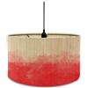 Morbuy Paralume a Tamburo in Bambù Gradiente dell'acquerello Paralum Sostituibile per E27 Lampada da Tavolo, Lampada da Terra, Lampadario, Lampada Accessorio, Decorazioni Casa (Rosso)