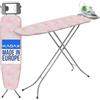 KADAX Asse da Stiro da Tavolo Pieghevole 110x30 cm - Salmone - Salvaspazio per piccoli appartamenti - Piano 3 strati Resistente a Calore e Vapore con Poggiapiastra Regolabile Antiscivolo in Acciaio M
