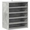 vidaXL Scarpiera Grigio Cemento 60x35x70 cm in Truciolato