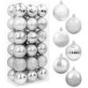 BLAZOR Palline di Natale 6CM,36 Stili Per Set, Bella Decorazione dell'albero di Natale, Molteplici Opzioni di Colore, Palle di Natale