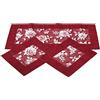 Russo Tessuti Tris Centri Centrini Centro Runner Rose Clara Tavola Mobile Colori Brillanti-Bordeaux